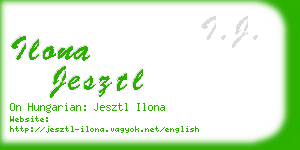 ilona jesztl business card